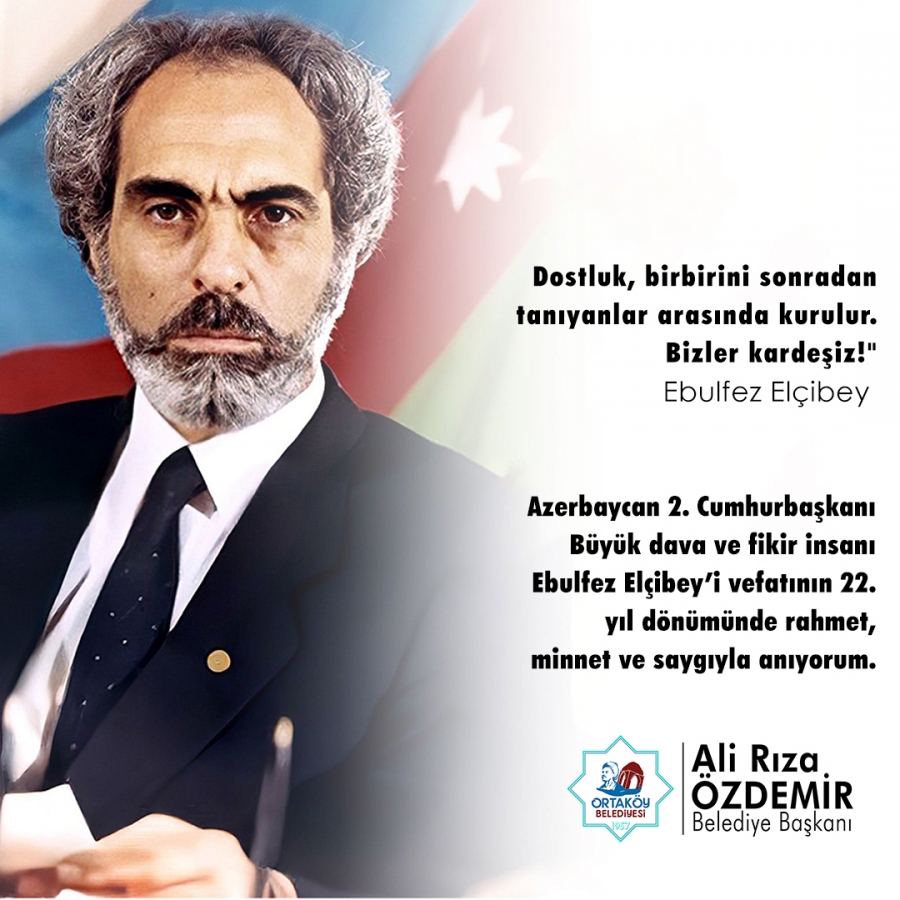Azerbaycan 2. Cumhurbaşkanı Büyük dava ve fikir insanı Ebulfez Elçibey’i vefatının sene-i devriyesinde rahmet, minnet ve saygıyla anıyoruz. 🇦🇿🇹🇷 #EbulfezElcibey