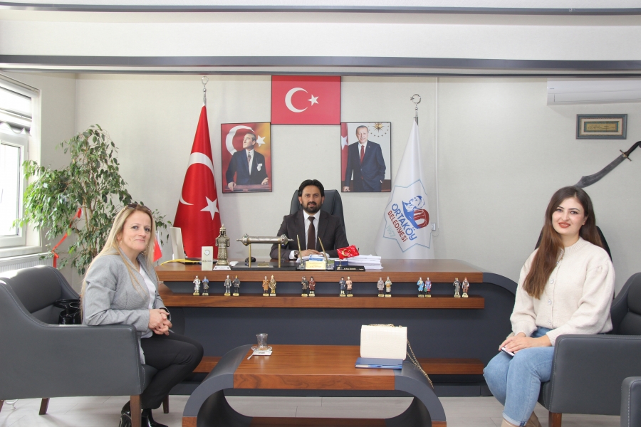 ''Ortaköy Denizbank Şube Müdürü Belediye Başkanımız ÖZDEMİR'i Ziyaret Etti''