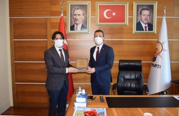 Ortaköy Belediye Başkanımız Sn. Ali Rıza ÖZDEMİR AK PARTİ Genel Sekreteri Sn. Fatih ŞAHİN'i makamında ziyaret etti.