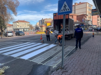 Yol Çizgi Çalışmaları Hız Kesmeden Devam Ediyor!