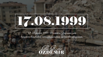 17 Ağustos Marmara Depremi’nin 22. yıl dönümünde hayatını kaybeden vatandaşlarımızı rahmetle anıyoruz.