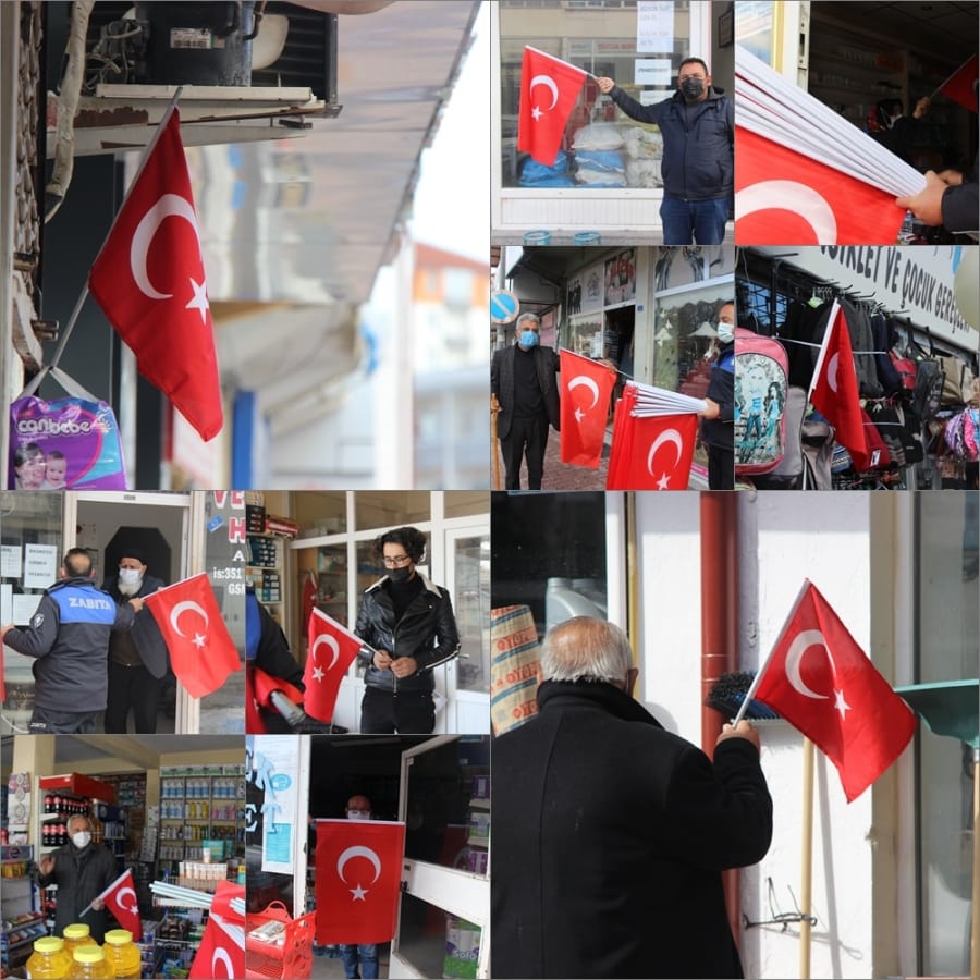 Ortaköy Belediyesi olarak İstiklal Marşımızın kabulünün 100. yılında, esnaflarımıza Türk Bayrağı hediye ettik. 🇹🇷🇹🇷🇹🇷🇹🇷